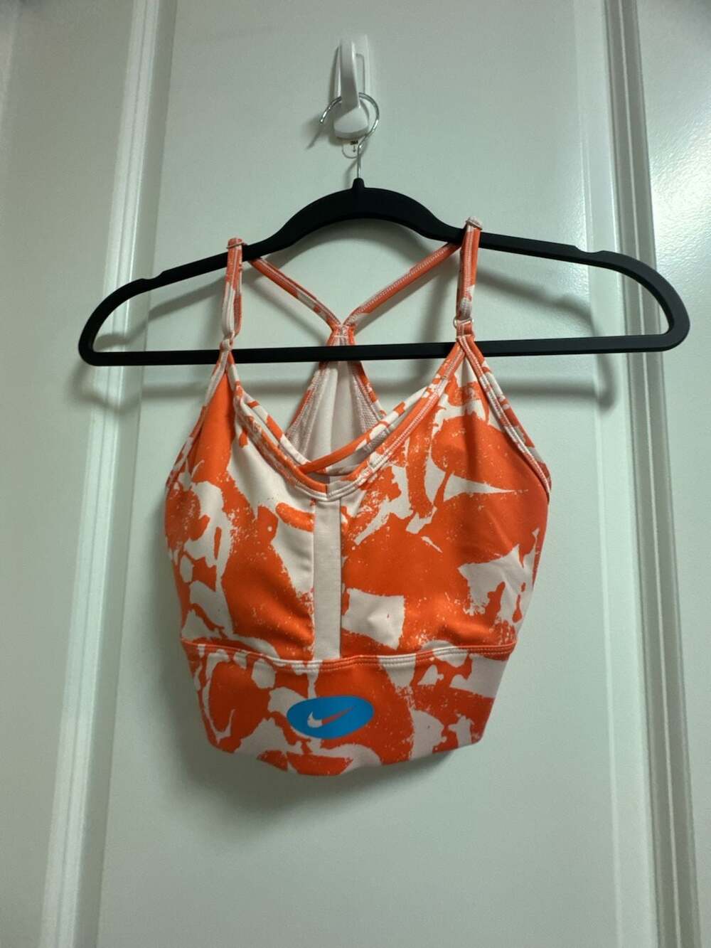 Nike Indy Icon Clash Sports Bra Size S Orange White Dri-FIT